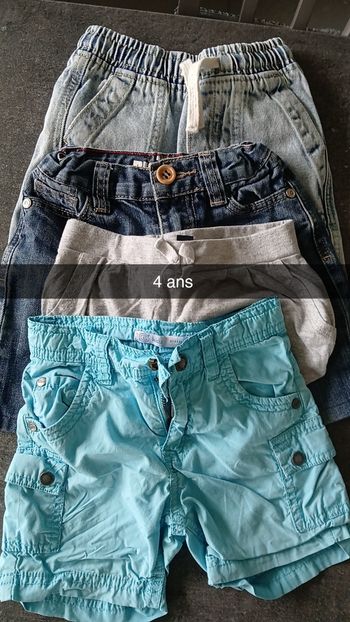 Lot shorts 4 ans