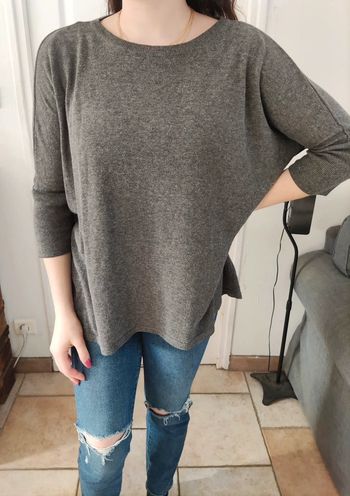 Pull fin gris Tex Oversize S (105)