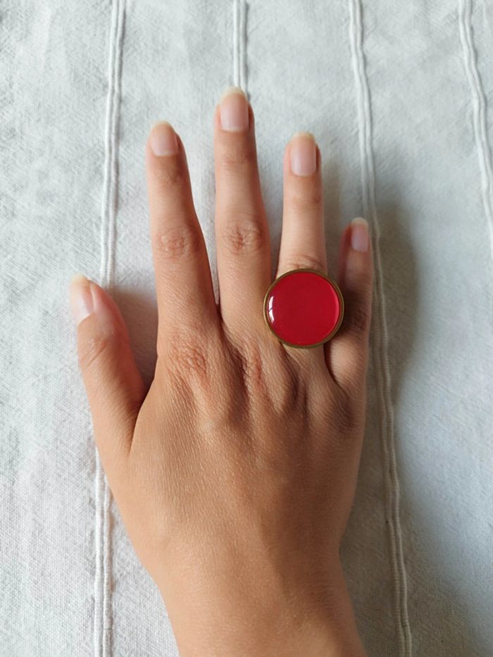 bague ajustable en acier inoxydable doré