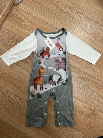 Bodie pyjama - motif animaux fermeture avec pressions - 12/18 mois