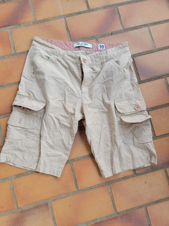 Jort cargo denim beige aventure vintage à poche
