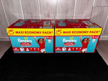 Lot de 2 Maxi Pack de 86 Couches Pampers  Baby-Dry Pants Culotte Neuf Dans L’emballage Taille:5