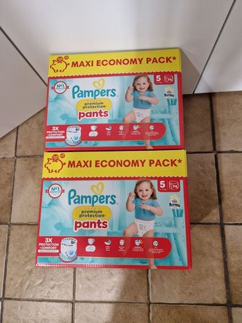 148 couches Pampers premium protection pants taille 5