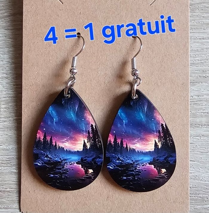 Boucle d'oreille aurore