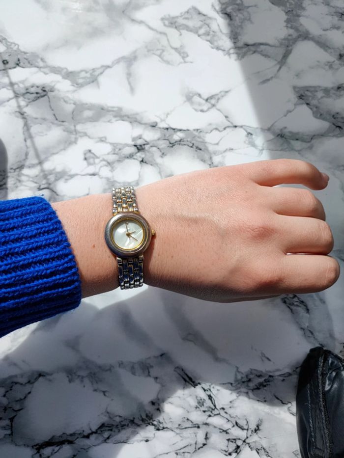 Montre vintage argent et doré - photo numéro 3