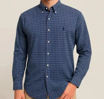 Chemise Ralph Lauren Blake à Carreaux Bleu Marine – Vintage Y2K