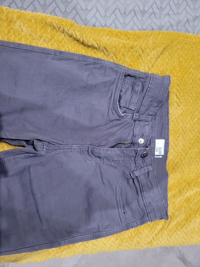 Jean slim kiabi gris 10 ans - photo numéro 2