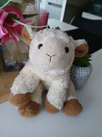 Péluche Mouton beige et marron