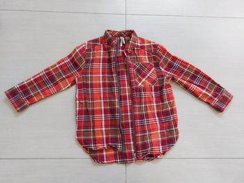 Chemise zippée à carreaux