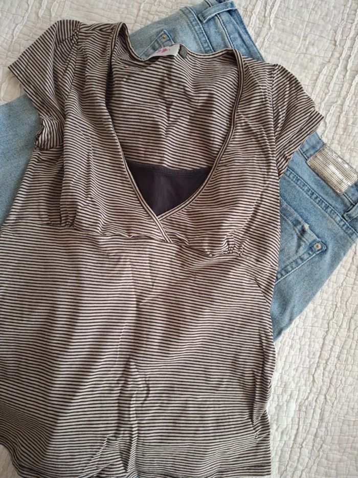 Lot taille 36 jean neuf et t-shirt - photo numéro 10