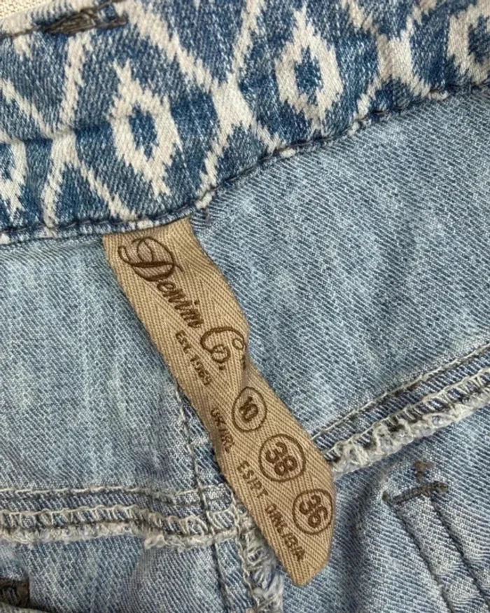 Mini short femme 38 – imprimé géométrique – Denim Co – Très bon état - photo numéro 4