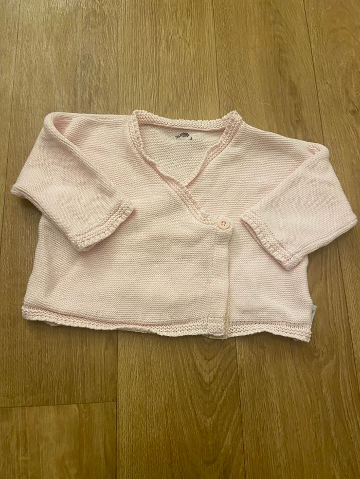 Gilet brassière rose 0/1M