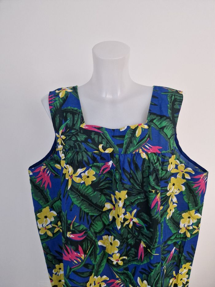 Robe bleu motif fleurie Charmance - photo numéro 2