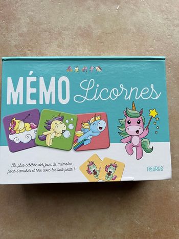 Mémo licornes jeu fleurus