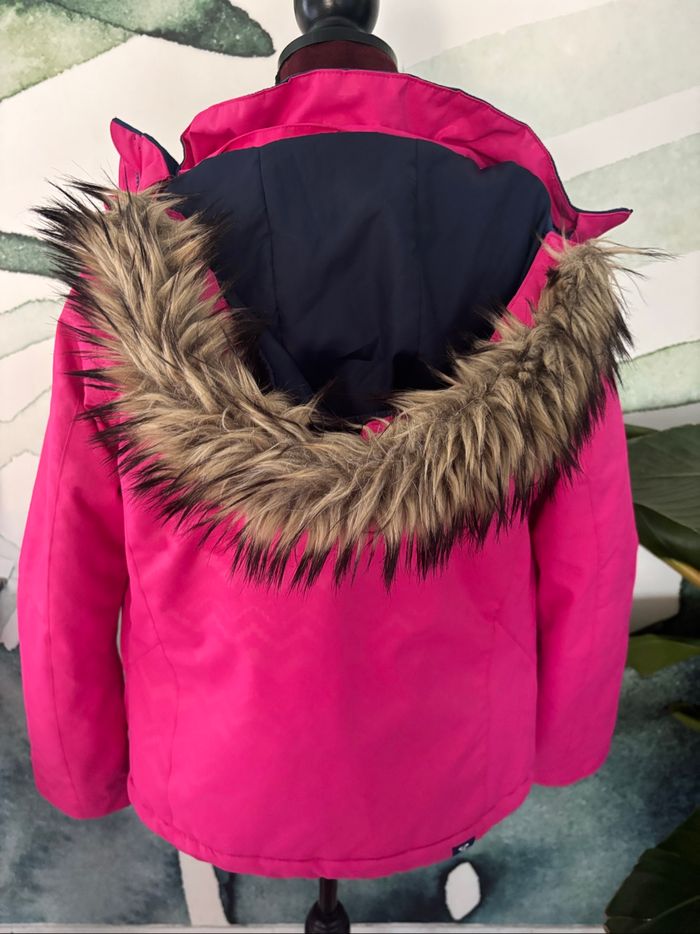 Manteau de ski fille 12 ans Roxy rose capuche fausse fourrure - photo numéro 4