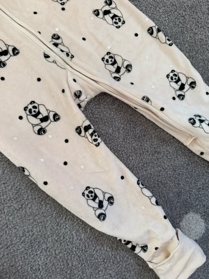 Dim Lovable - Pyjama Velours Panda Taille 24/36 mois 92 cm - photo numéro 4