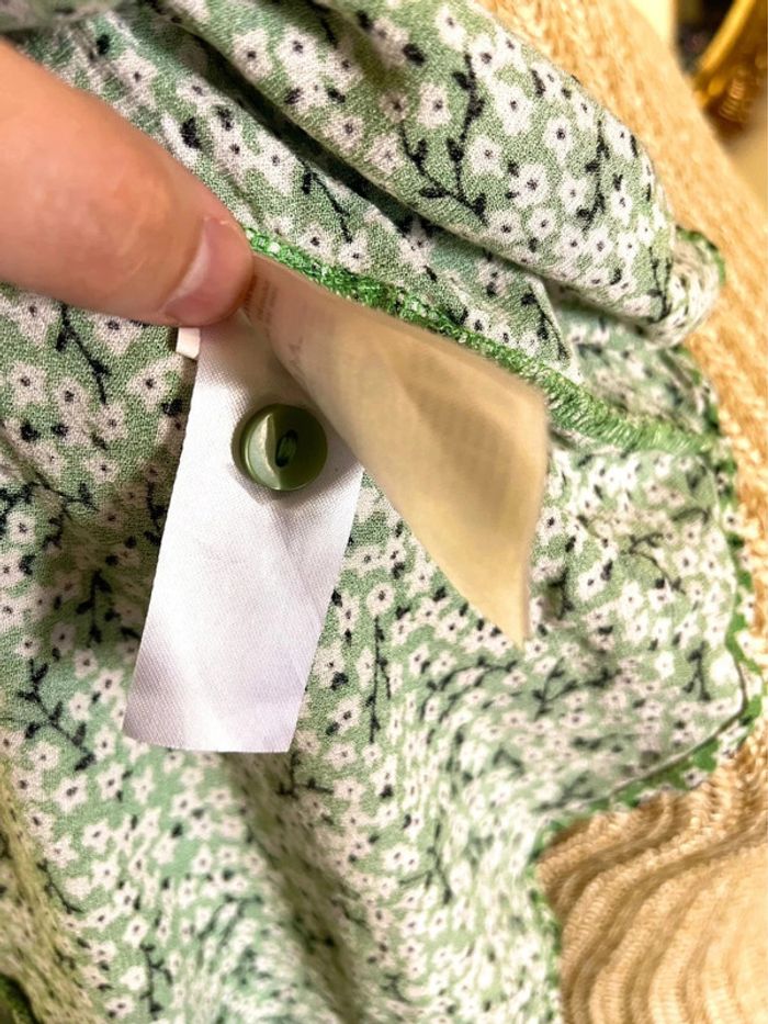 Robe Fleurie Verte - Monki - Taille XS - photo numéro 14
