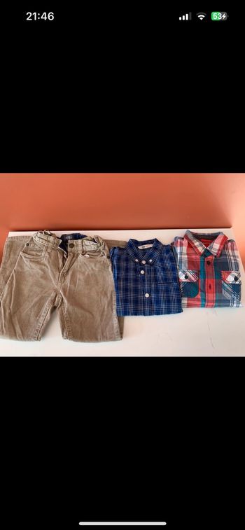 Lot pantalon et chemise