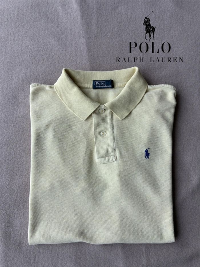 Polo Ralph Lauren homme taille L couleur jaune pale
