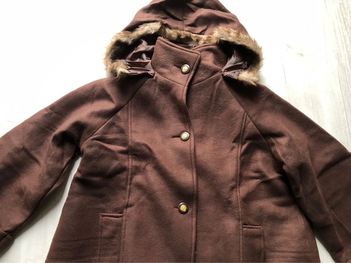 BB- Manteau 3/4 polaire marron à capuche T 42/44  NEUF - photo numéro 5