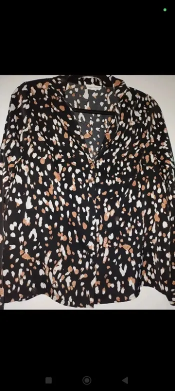 Chemise noire à motifs Emma et Ella S