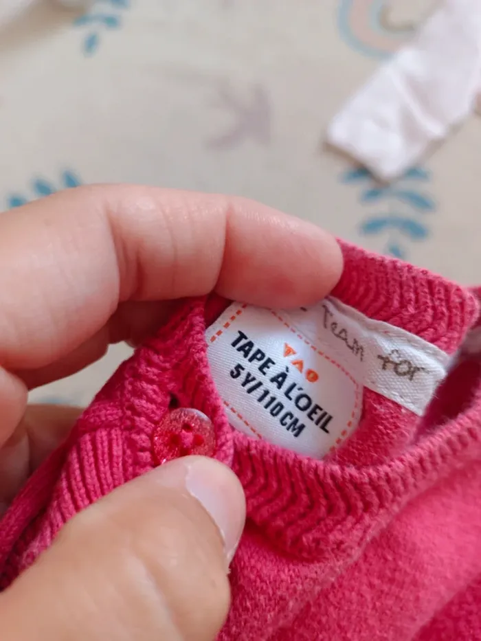 Gilet rose 5 ans tape à l'oeil tao - photo numéro 5