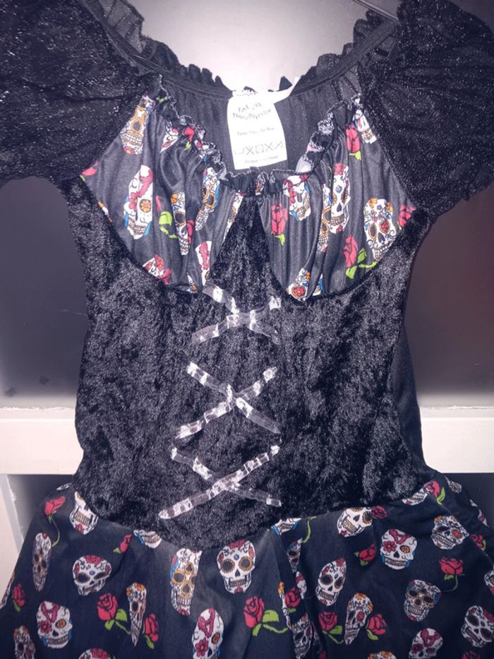 Deguisement 8/12 ans tête de mort - photo numéro 2