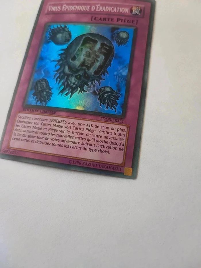 Carte Yu-Gi-Oh! Virus épidémique d'éradication édition limitée tdgs-frse1 - photo numéro 3