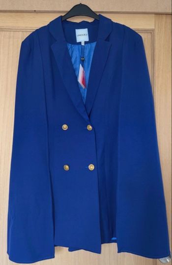 Blazer cape bleue - Unique 21 - taille 40