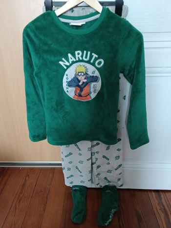 Pyjama Naruto vert foncé et multicolore