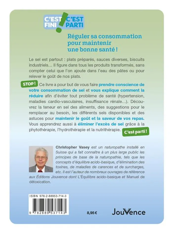 Livre " Je mange moins de sel, c'est parti ! " Christopher Vasey Neuf - photo numéro 2