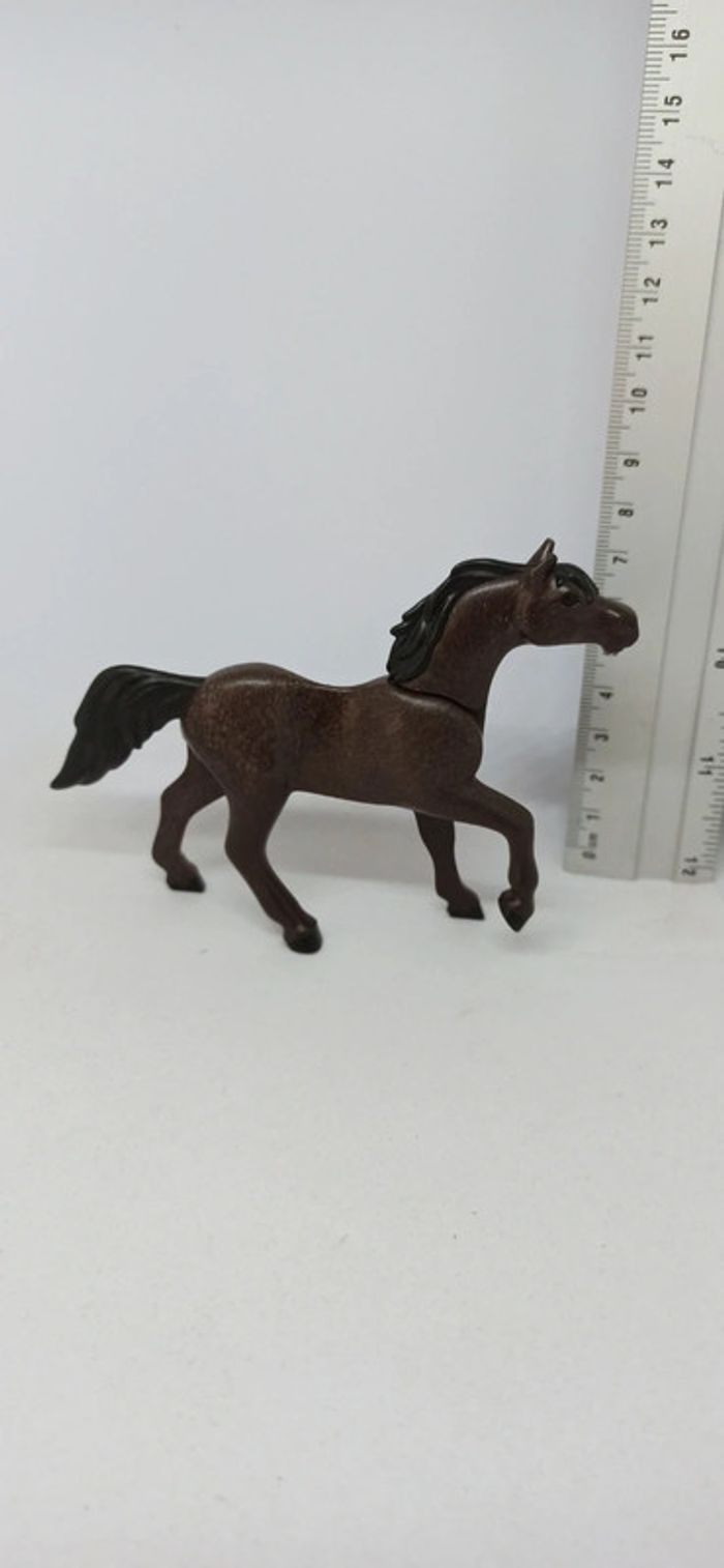 Cheval marron crinière noire playmobil - photo numéro 5