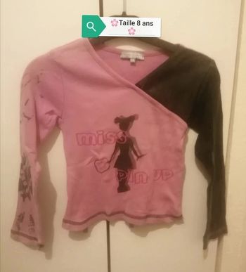 🌸Top manches longues "Miss Pin Up" Taille 8 ans "fashion express" 🌸