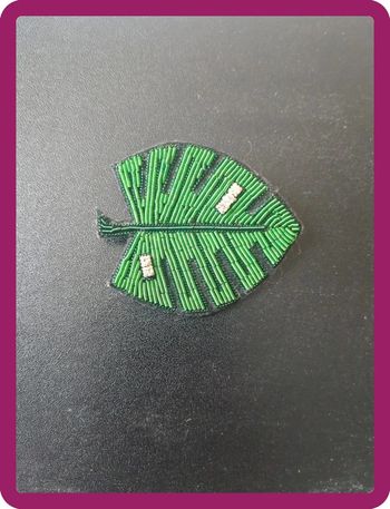 grande Broche feuille imitation Macon et Lesquoy