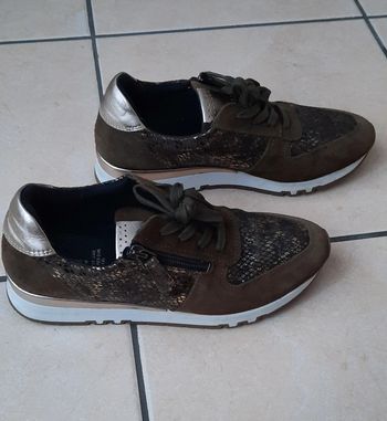 Baskets femme kaki