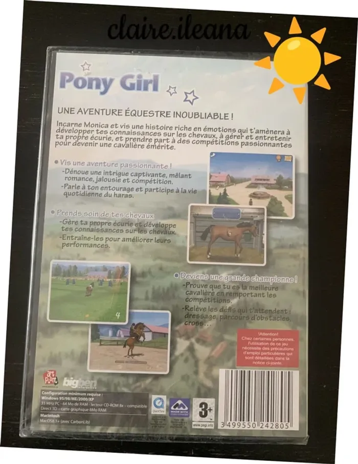 🛑 jeu pony girl 🛑 pc/ cd rom - photo numéro 2