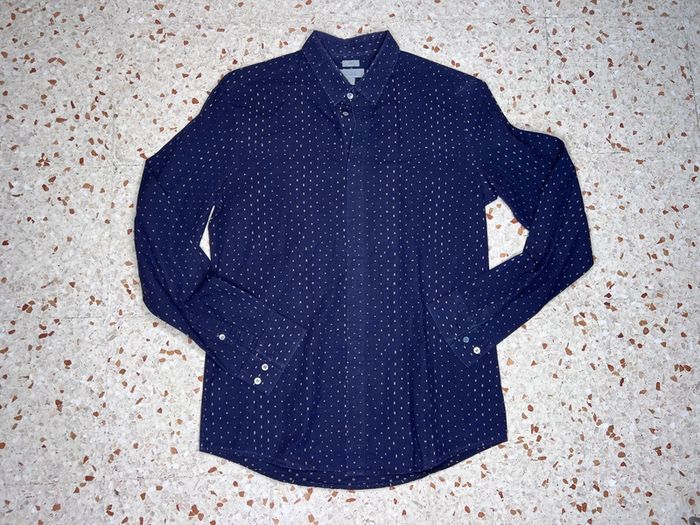 Chemise COS bleu à motif coupe Slim taille 38 - très bon état - photo numéro 2