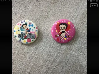 Vintage Lot 2 broches betty boop