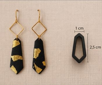 Emporte-pièce losange allongé – Pampille graphique – Bijoux DIY