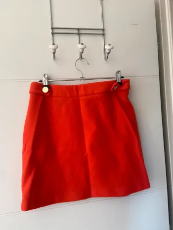 Jupe rouge feutre taille haute