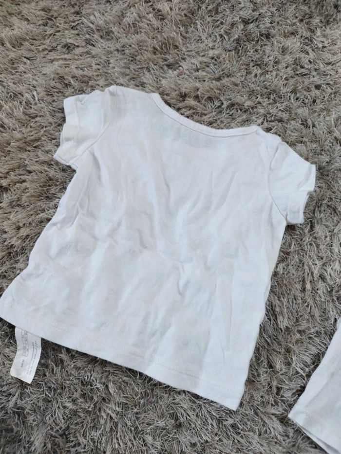 Lot de t-shirt été bébé fille mange court de 6 mois - photo numéro 5