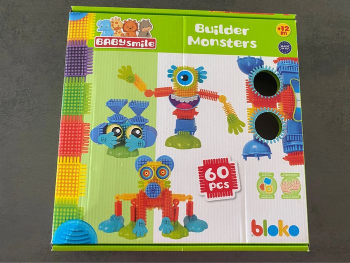 Coffret de 60 blocs de construction Baby Smile Monster Bloko