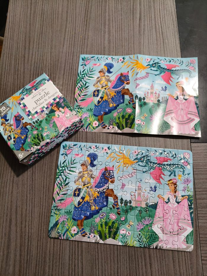 Puzzle chevalier et dragon - complet parfait etat - photo numéro 4