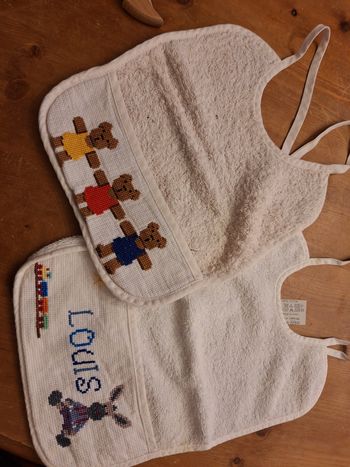 Lot serviettes bb neuve brodé main