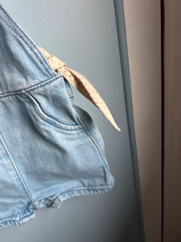 Salopette robe en jean, 9 mois - photo numéro 4