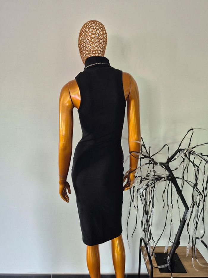 Robe Longue Femme Col Roulé Noire - photo numéro 2