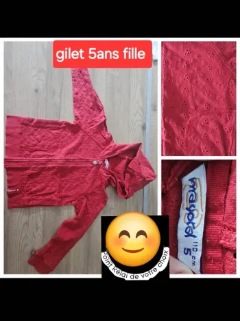 Gillet à zappé fille majoral 5 ans