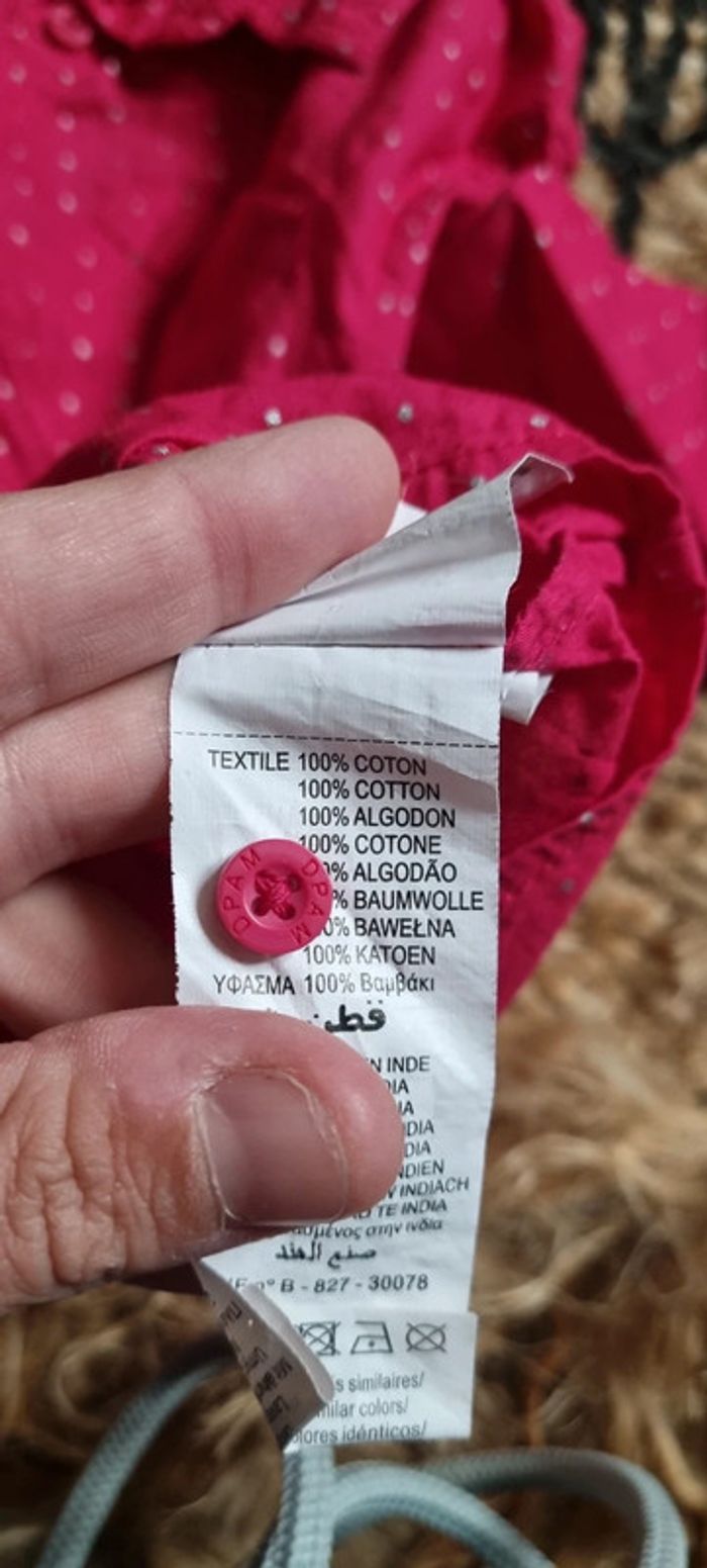 Chemise rose pois - photo numéro 4