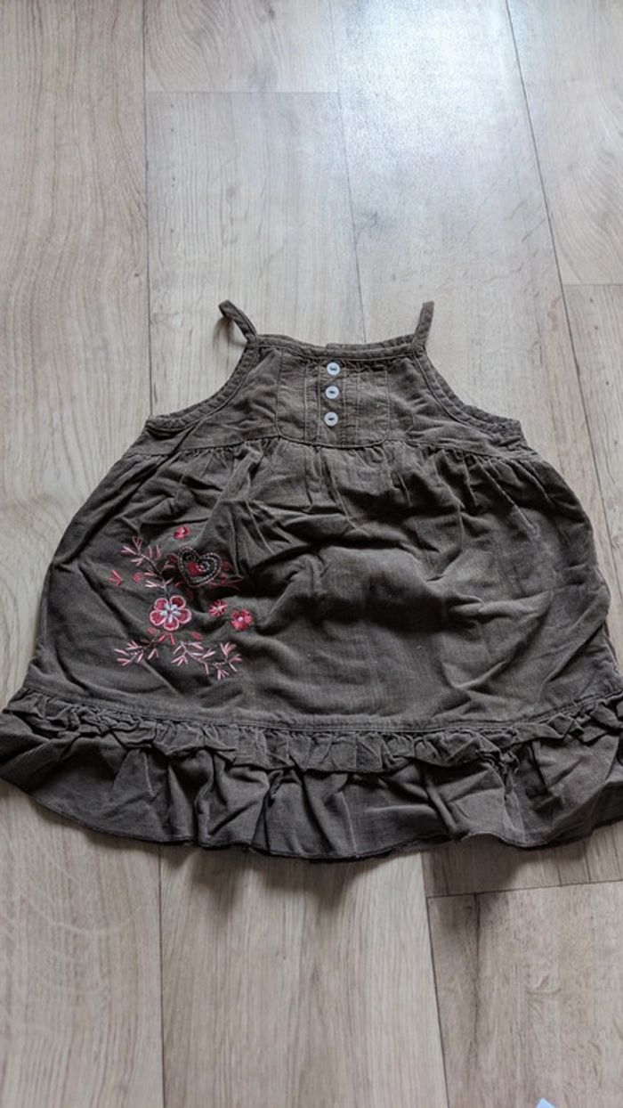 Robe marron et Rose les bébés sont comme ça 18 Mois - photo numéro 1