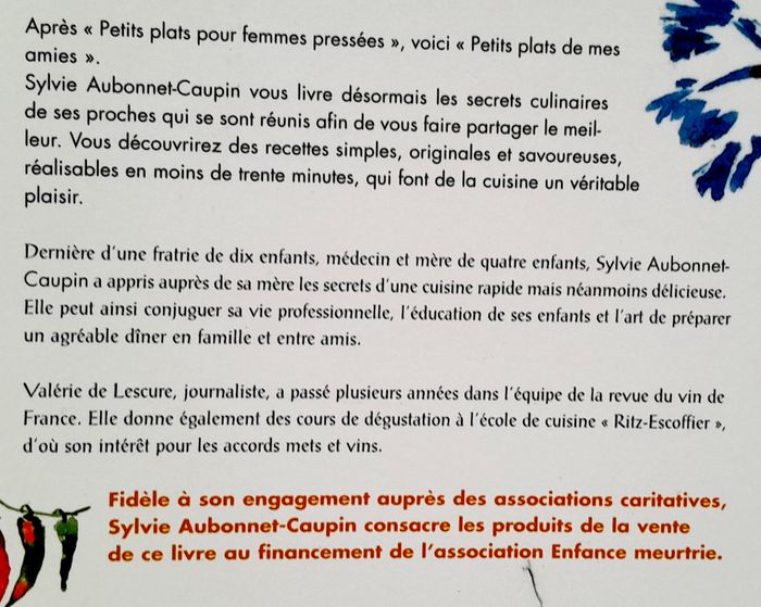 Sylvie Aubonnet-Caupin - Petits plats de mes amies (recettes, cuisine) - photo numéro 4
